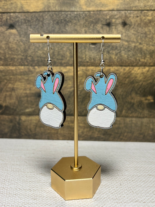 Easter Gnomes - Hand Painted Wood Dangles