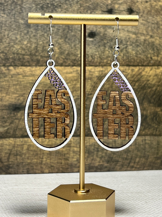EAS TER - Hand Painted Stained Wood Dangles